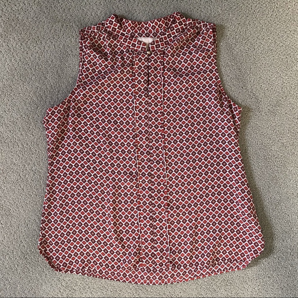 Banana Republic Patterned Sleeveless Blouse Size L
